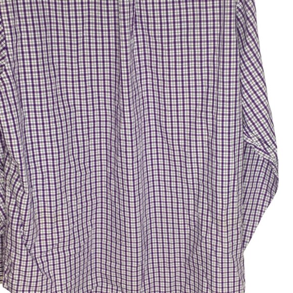 Chaps Shirt Mens 17.5 36/37 Classic Fit Plaid Wrinkle Free Button Up Dress Shirt - Picture 5 of 14